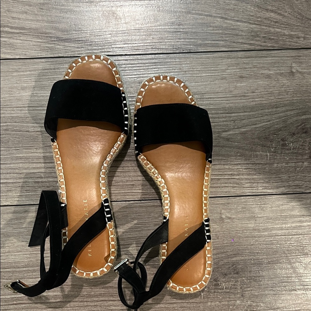 Kelly & Katie Black Espadrille Sandals